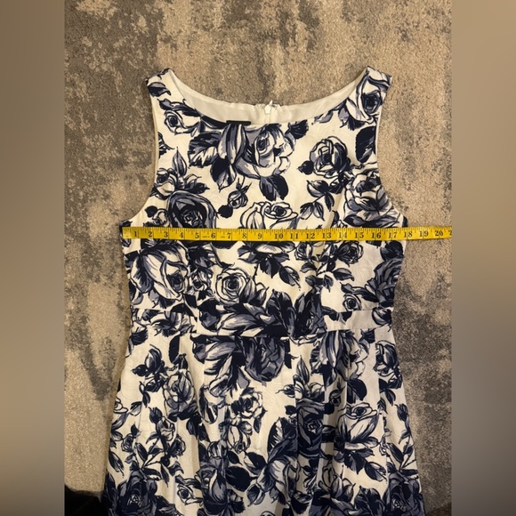 Talbots Floral Sleeveless Dress - Blue  and White - Picture 5 of 6
